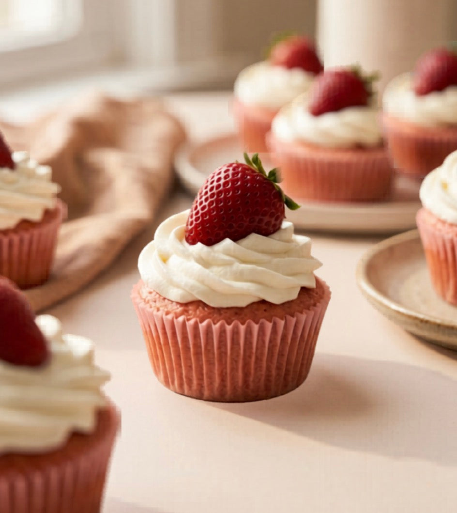 6-Pack of Strawberry Cupcakes
